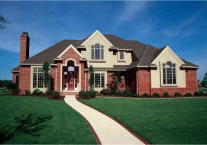 Stucco Home Plan Interplay Of Brick and Stucco 4160db Architectural