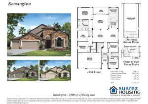 Suarez Homes Floor Plans Kensington W Bonus Model Suarez Housing