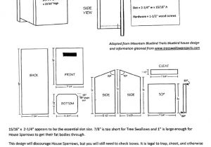 Swallow Bird House Plans Violet Green Swallow House Plans
