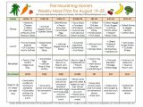 The Nourishing Home Meal Plan Meal Plan Monday August 19 September 1 the Nourishing
