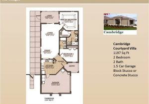 The Villages Home Floor Plans the Villages Homes Courtyard Villas Cambridge Model