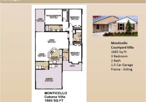 The Villages Home Floor Plans the Villages Homes Courtyard Villas Monticello Model