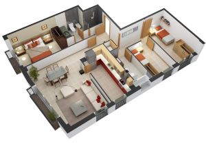 Three Bedroom Home Plan 3 Bedroom Apartment House Plans