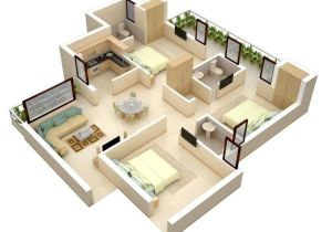 Three Bedrooms House Plans with Photos 3 Bedroom Apartment House Plans