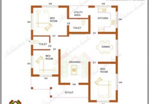 Three Bedrooms House Plans with Photos Best Three Bedrooms In 1200 Square Feet Kerala House Plan
