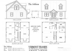 Timber Home Floor Plans Addison Cape Vermont Frames