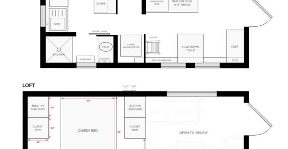 Tiny Home Building Plans Tiny House On Wheels Floor Plans Pdf for Construction