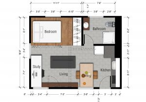 Tiny House Plans Under 300 Sq Ft Studio Apartments Floor Plan 300 Square Feet Location