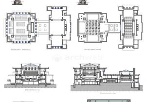 Tommy Waters Homes Floor Plans Casa Sulla Cascata Frank Lloyd Wright 2d Dwg Architettura