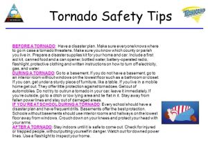 Tornado Safety Plan for Home tornadoes Ppt Video Online Download