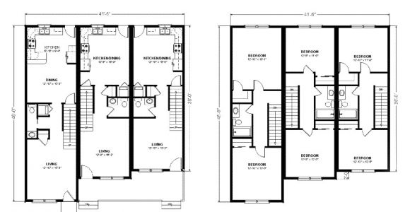 Triplex Home Plans Benjamin Custom Modular Homes Floor Plans