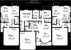 Triplex Home Plans Triplex House Plans Triplex House Plans with Garage D 437