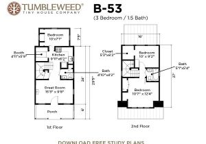 Tumbleweed Home Plans B 53 Plans by Tumbleweed Dream Tiny solar House