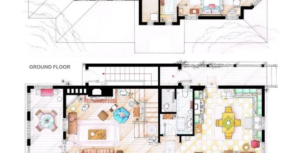 Tv Houses Floor Plans Floor Plans Of Homes From Famous Tv Shows