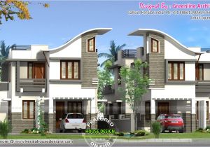 Twin Home Plans Twin House Design Kerala Home Design and Floor Plans