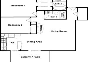Two Bed Two Bath House Plans 2 Bedroom 2 Bath Apartment Floor Plans 2 Bed 2 Bath House