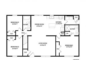 Two Bedroom Ranch Style House Plans Fascinating 2 Bedroom Ranch Floor Plans Ideas Including