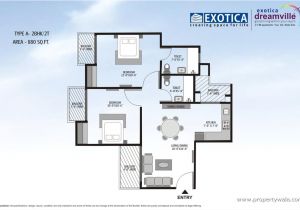 Two Bhk Home Plans Exotica Dreamville Noida Extension Greater Noida
