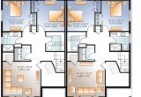 Two Family Home Plans Sleek Modern Multi Family House Plan 22330dr Cad