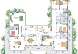U Shaped Home Plans U Shaped House with Courtyard House Plans U Shaped with