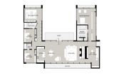 U Shaped Home Plans U Shaped One Story House U Shaped House Plans Garden Home