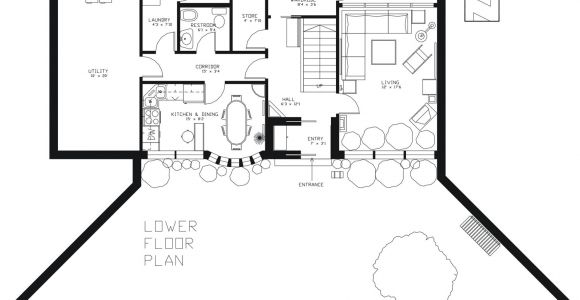 Underground Home Floor Plans Earthsheltered Passive Home Plan Home Interior Design