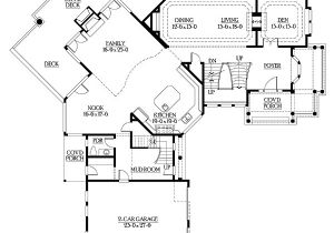 Unique Home Plans One Floor Unique Floor Plan with Central Turret 23183jd