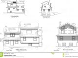 View House Plans Online House Plans Elevation View Stock Illustration