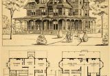 Vintage Home Plans Designs 1879 Print Victorian House Architectural Design Floor
