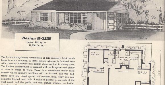 Vintage Home Plans Designs Vintage House Plans 311h
