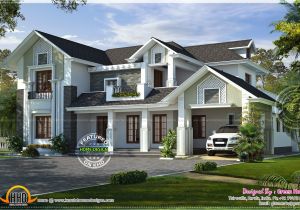 Western Home Plans Western Style House Rendering Kerala Home Design and