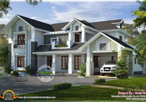 Western Style Home Plans Western Style House Rendering Kerala Home Design and